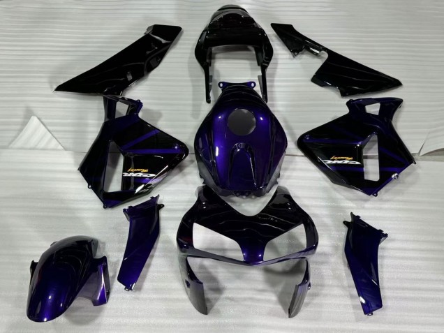 Billigste Honda CBR600RR Motorrad Verkleidung 2003-2004 - Dunkel Blau Glanzendes Schwarz