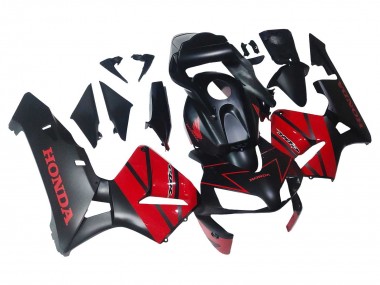 Billigste Honda CBR600RR Motorrad Verkleidung 2003-2004 - Rot Glanzendes Schwarz Matt Schwarz