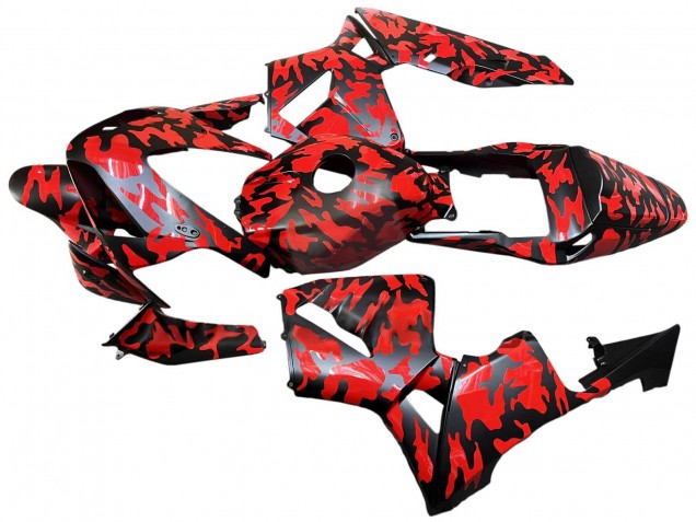 Billigste Honda CBR600RR Motorrad Verkleidung 2003-2004 - Schwarz Rot Grau Camouflage
