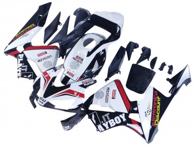 Billigste Honda CBR600RR Motorrad Verkleidung 2003-2004 - Weiss Rot Glanzendes Schwarz Denso Rimont