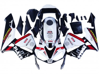 Billigste Honda CBR600RR Motorrad Verkleidung 2003-2004 - Weiss Rot Glanzendes Schwarz Denso Rimont