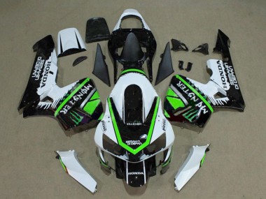Billigste Honda CBR600RR Motorrad Verkleidung 2003-2004 - Weiss Grun Glanzendes Schwarz Monster