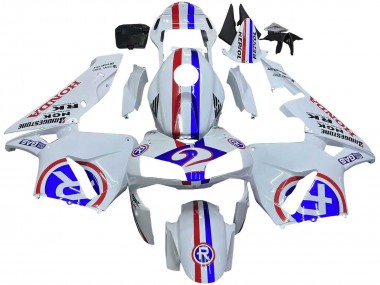 Billigste Honda CBR600RR Motorrad Verkleidung 2003-2004 - Weiss Rot Blau