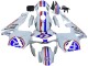 Billigste Honda CBR600RR Motorrad Verkleidung 2003-2004 - Weiss Rot Blau