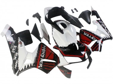 Billigste Honda CBR600RR Motorrad Verkleidung 2003-2004 - Weiss Rot Glanzendes Schwarz Monster