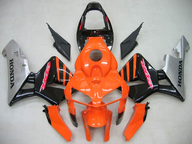 Billigste Honda CBR600RR Motorrad Verkleidung 2005-2006 - Orange Schwarz Silber