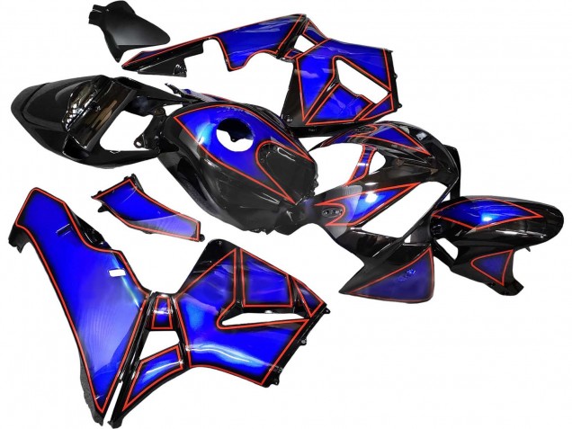 Billigste Honda CBR600RR Motorrad Verkleidung 2005-2006 - Blau Schwarz mit Rot Linie