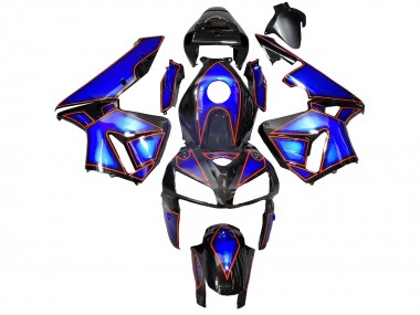 Billigste Honda CBR600RR Motorrad Verkleidung 2005-2006 - Blau Schwarz mit Rot Linie