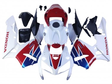 Billigste Honda CBR600RR Motorrad Verkleidung 2005-2006 - Weiss Rot Blau HRC