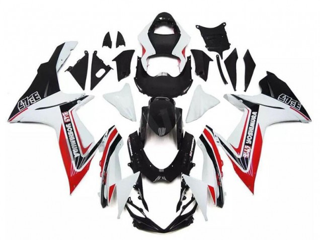 Billigste Suzuki GSXR 600/750 Motorrad Verkleidung 2011-2024 - Weiss Rot Schwarz Alstare