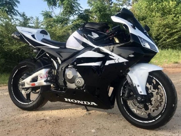 Billigste Honda CBR600RR Motorrad Verkleidung 2005-2006 - Weiss Schwarz