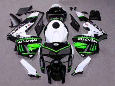 Billigste Honda CBR600RR Motorrad Verkleidung 2005-2006 - Weiss Schwarz Grun Monster