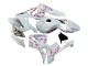 Billigste Honda CBR600RR Motorrad Verkleidung 2005-2006 - Weiss mit Cherry Blossom