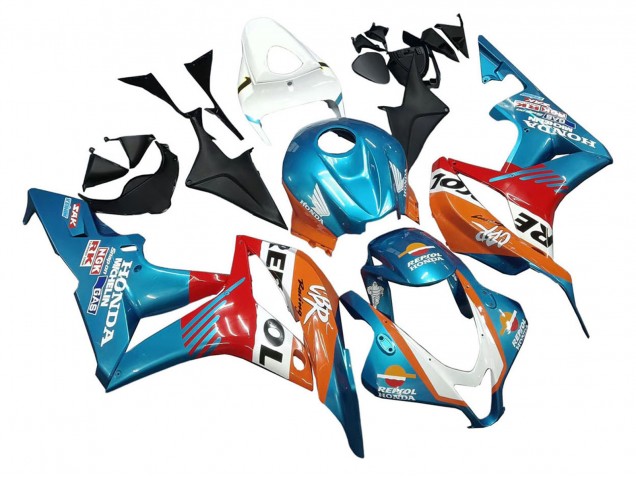 Billigste Honda CBR600RR Motorrad Verkleidung 2007-2008 - Orange Weiss Rot Blau Repsol