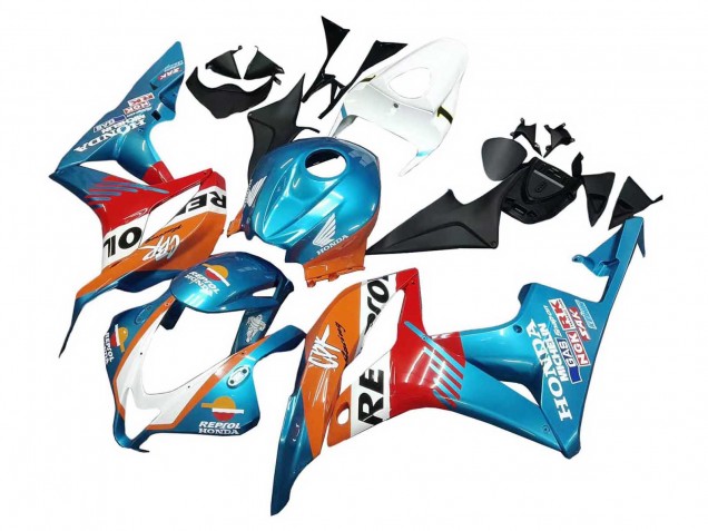 Billigste Honda CBR600RR Motorrad Verkleidung 2007-2008 - Orange Weiss Rot Blau Repsol