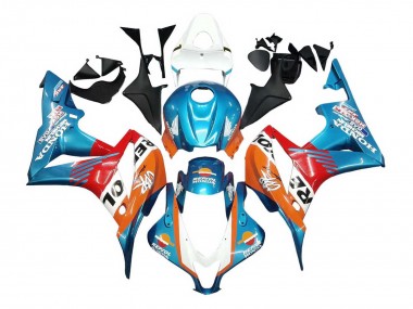 Billigste Honda CBR600RR Motorrad Verkleidung 2007-2008 - Orange Weiss Rot Blau Repsol