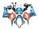 Billigste Honda CBR600RR Motorrad Verkleidung 2007-2008 - Orange Weiss Rot Blau Repsol