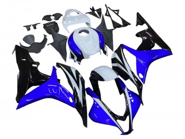 Billigste Honda CBR600RR Motorrad Verkleidung 2007-2008 - Weiss Blau Glanzendes Schwarz