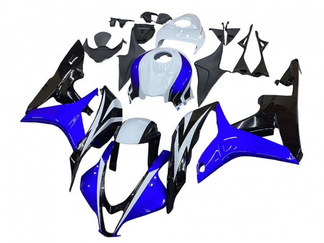 Billigste Honda CBR600RR Motorrad Verkleidung 2007-2008 - Weiss Blau Glanzendes Schwarz