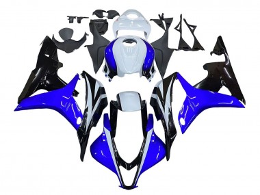 Billigste Honda CBR600RR Motorrad Verkleidung 2007-2008 - Weiss Blau Glanzendes Schwarz