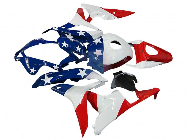 Billigste Honda CBR600RR Motorrad Verkleidung 2007-2008 - Weiss Blau Rot Stern