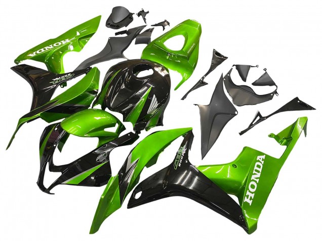 Billigste Honda CBR600RR Motorrad Verkleidung Kit 2007-2008 - Grun Glanzendes Schwarz