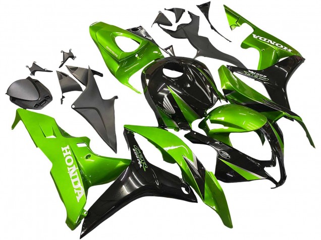 Billigste Honda CBR600RR Motorrad Verkleidung Kit 2007-2008 - Grun Glanzendes Schwarz
