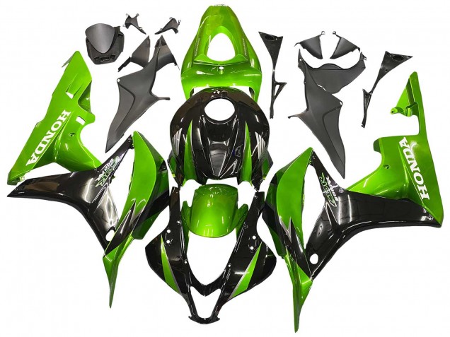 Billigste Honda CBR600RR Motorrad Verkleidung Kit 2007-2008 - Grun Glanzendes Schwarz
