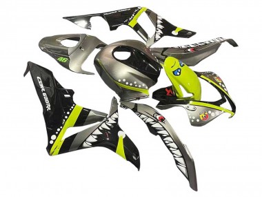 Billigste Honda CBR600RR Motorrad Verkleidung 2007-2008 - Grau Fluoreszierendes Gelb Hai