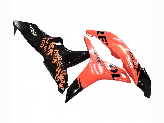 Billigste Honda CBR600RR Motorrad Verkleidung 2007-2008 - Orange Glanzendes Schwarz Repsol