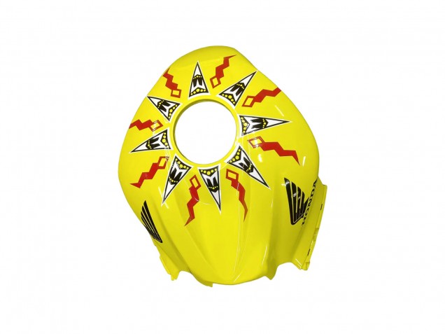 Billigste Honda CBR600RR Motorrad Verkleidung 2007-2008 - Gelb Orange Glanzendes Schwarz Rossi Repsol