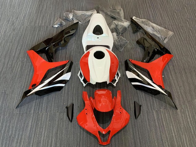 Billigste Honda CBR600RR Motorrad Verkleidung Kit 2007-2008 - Weiss Rot Glanzendes Schwarz