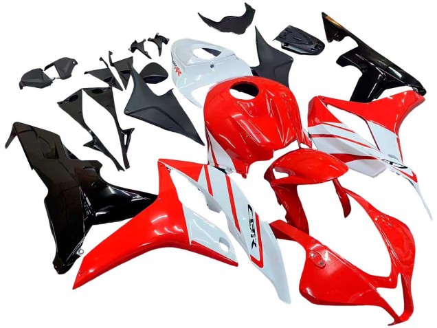 Billigste Honda CBR600RR Motorrad Verkleidung 2007-2008 - Weiss Rot Glanzendes Schwarz