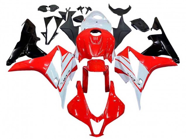 Billigste Honda CBR600RR Motorrad Verkleidung 2007-2008 - Weiss Rot Glanzendes Schwarz
