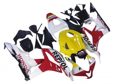 Billigste Honda CBR600RR Motorrad Verkleidung 2007-2008 - Weiss Gelb Rot Repsol HRC