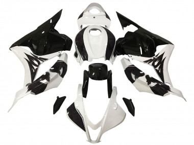 Billigste Honda CBR600RR Motorrad Verkleidung 2009-2012 - Weiss Glanzendes Schwarz
