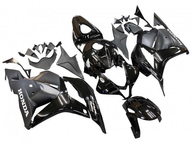 Billigste Honda CBR600RR Motorrad Verkleidung 2009-2012 - Glanzendes Schwarz Matt Schwarz