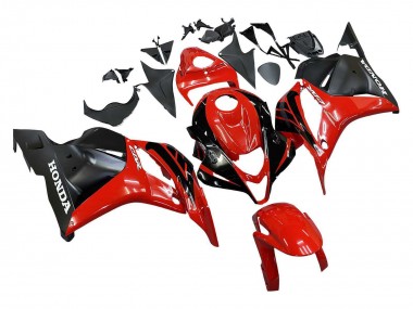 Billigste Honda CBR600RR Motorrad Verkleidung 2009-2012 - Rot Glanzendes Schwarz Matt Schwarz Streifen