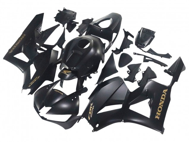Billigste Honda CBR600RR Motorrad Verkleidung 2013-2023 - Matt Schwarz Gold Aufkleber