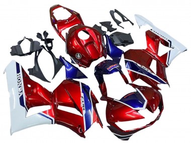 Billigste Honda CBR600RR Motorrad Verkleidung 2013-2023 - Weiss Rot Blau HRC