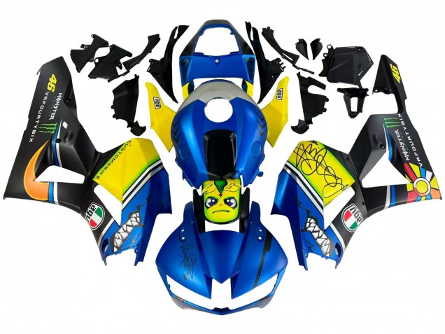Billigste Honda CBR600RR Motorrad Verkleidung 2013-2023 - Blau Gelb Matt Schwarz Grun Monster Hai