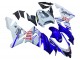Billigste Kawasaki ZX10R Motorrad Verkleidung 2004-2005 - Glanzendes Blau Weiss Fiat Motul