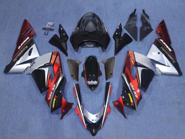 Billigste Kawasaki ZX10R Motorrad Verkleidung 2004-2005 - Weiss Schwarz Fluoreszierendes Gelb Ninja