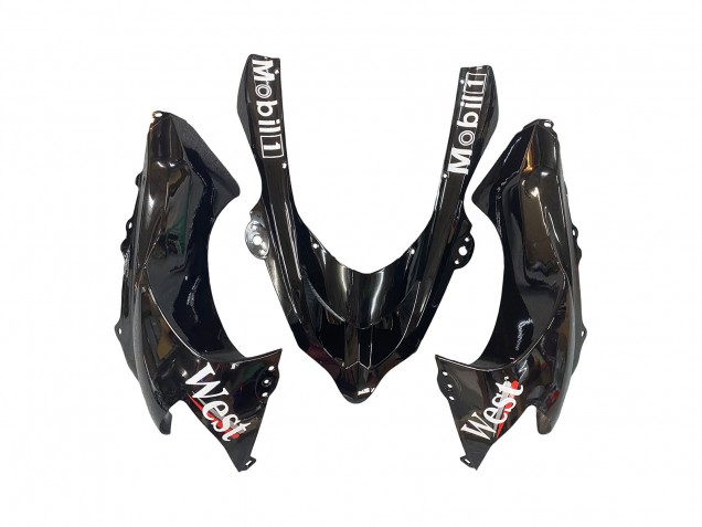 Billigste Kawasaki ZX10R Motorrad Verkleidung 2004-2005 - Weiss Schwarz West Ninja