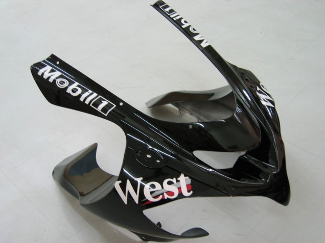 Billigste Kawasaki ZX10R Motorrad Verkleidung 2004-2005 - Weiss Schwarz West Ninja