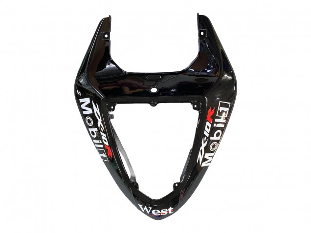 Billigste Kawasaki ZX10R Motorrad Verkleidung 2006-2007 - Glanzendes Schwarz Weiss West