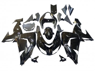 Billigste Kawasaki ZX10R Motorrad Verkleidung 2006-2007 - Glanzendes Schwarz