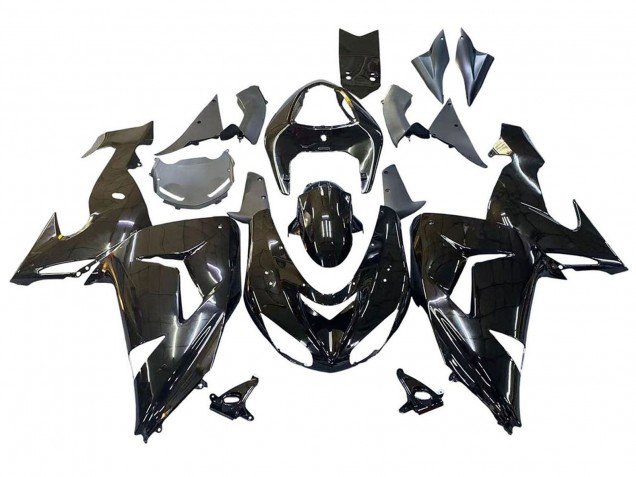 Billigste Kawasaki ZX10R Motorrad Verkleidung 2006-2007 - Glanzendes Schwarz