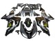 Billigste Kawasaki ZX10R Motorrad Verkleidung 2006-2007 - Grau Gelb Glanzendes Schwarz Monster Elf