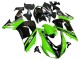 Billigste Kawasaki ZX10R Motorrad Verkleidung 2006-2007 - Grun Schwarz Elf Touch4 3M